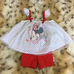 Minnie Mouse Red Matching Set